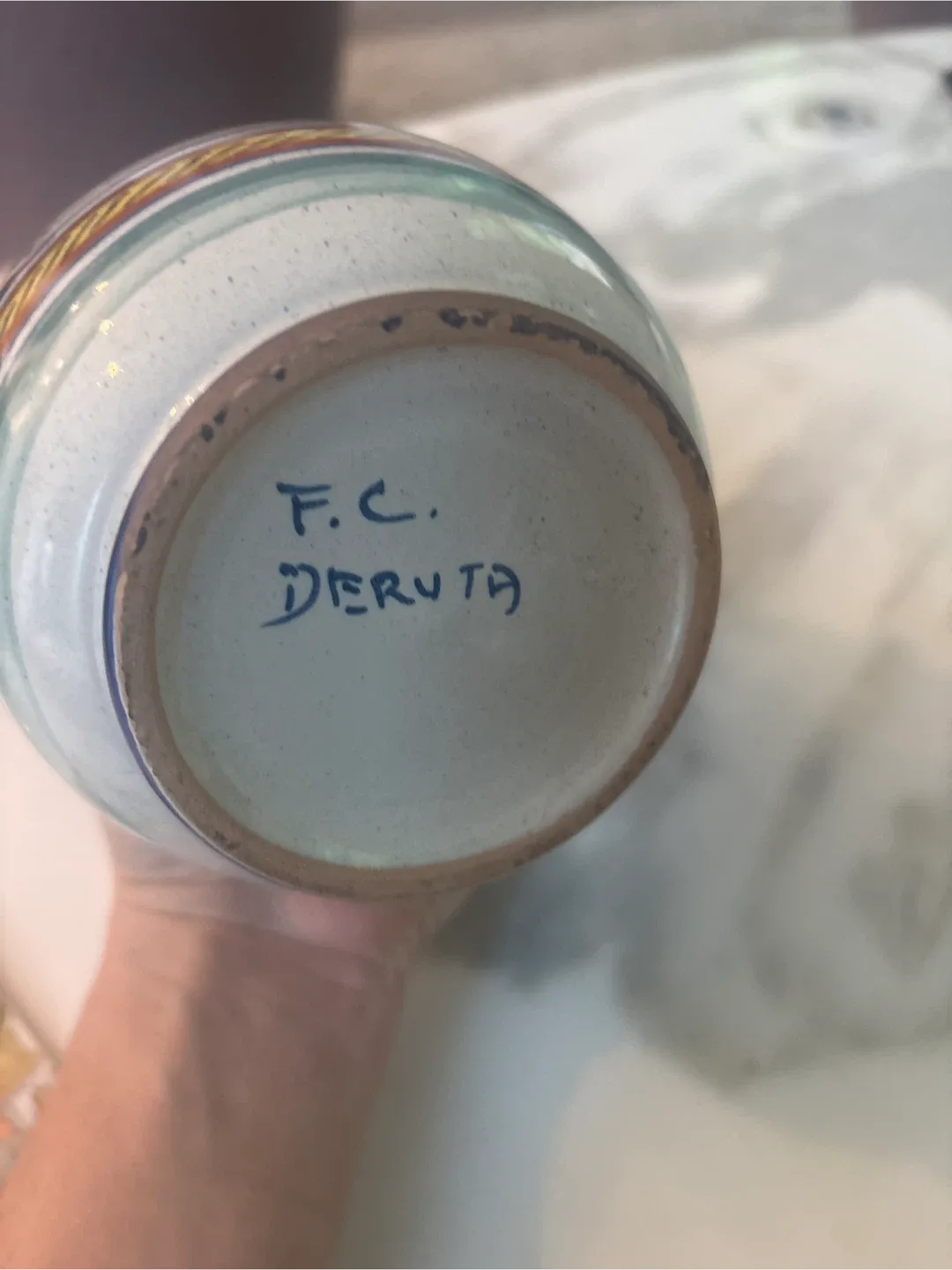 Vintage Italian Hand Painted Vase image indicator(2)