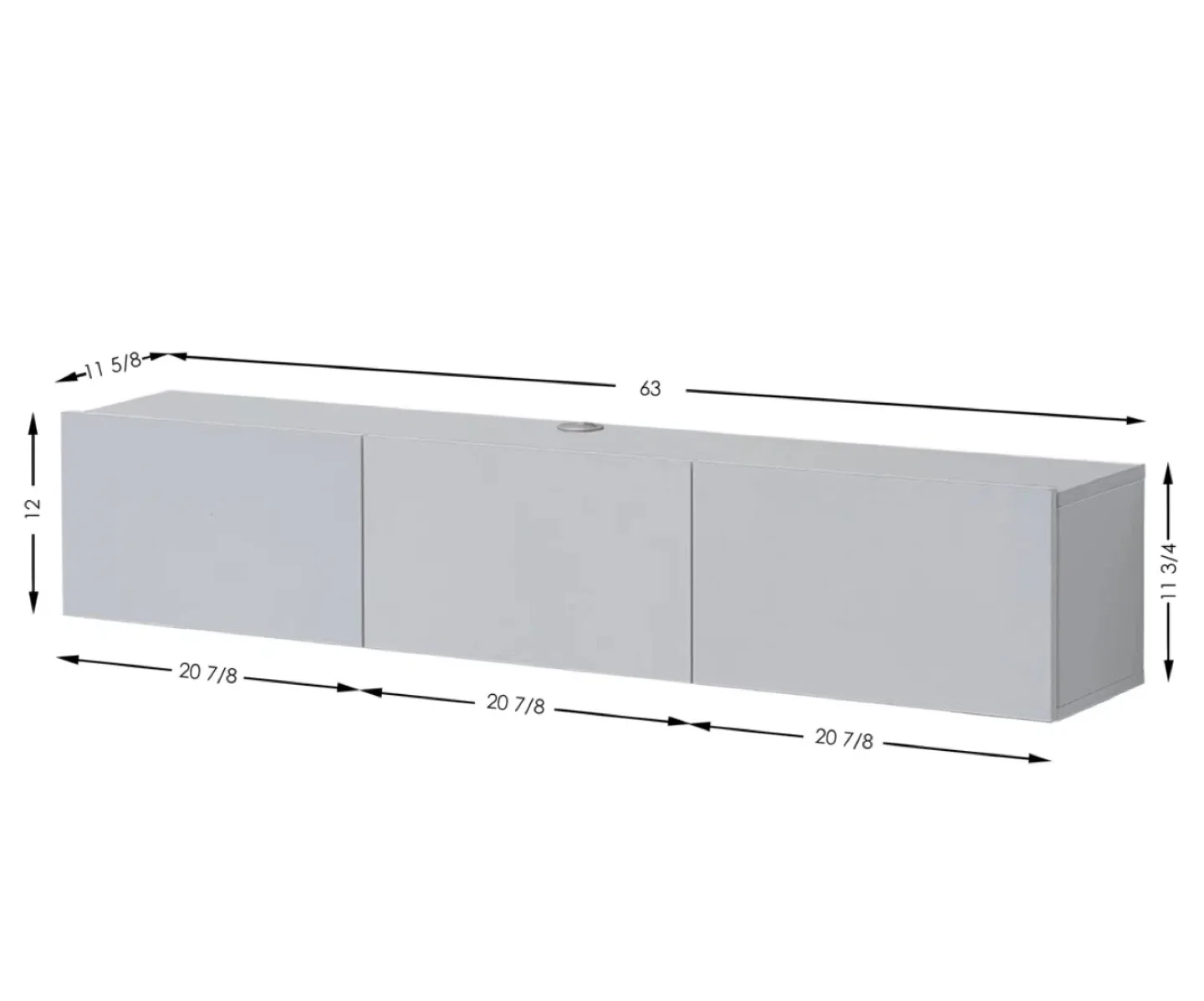 White Floating Wall Mounted Media Console image indicator(3)