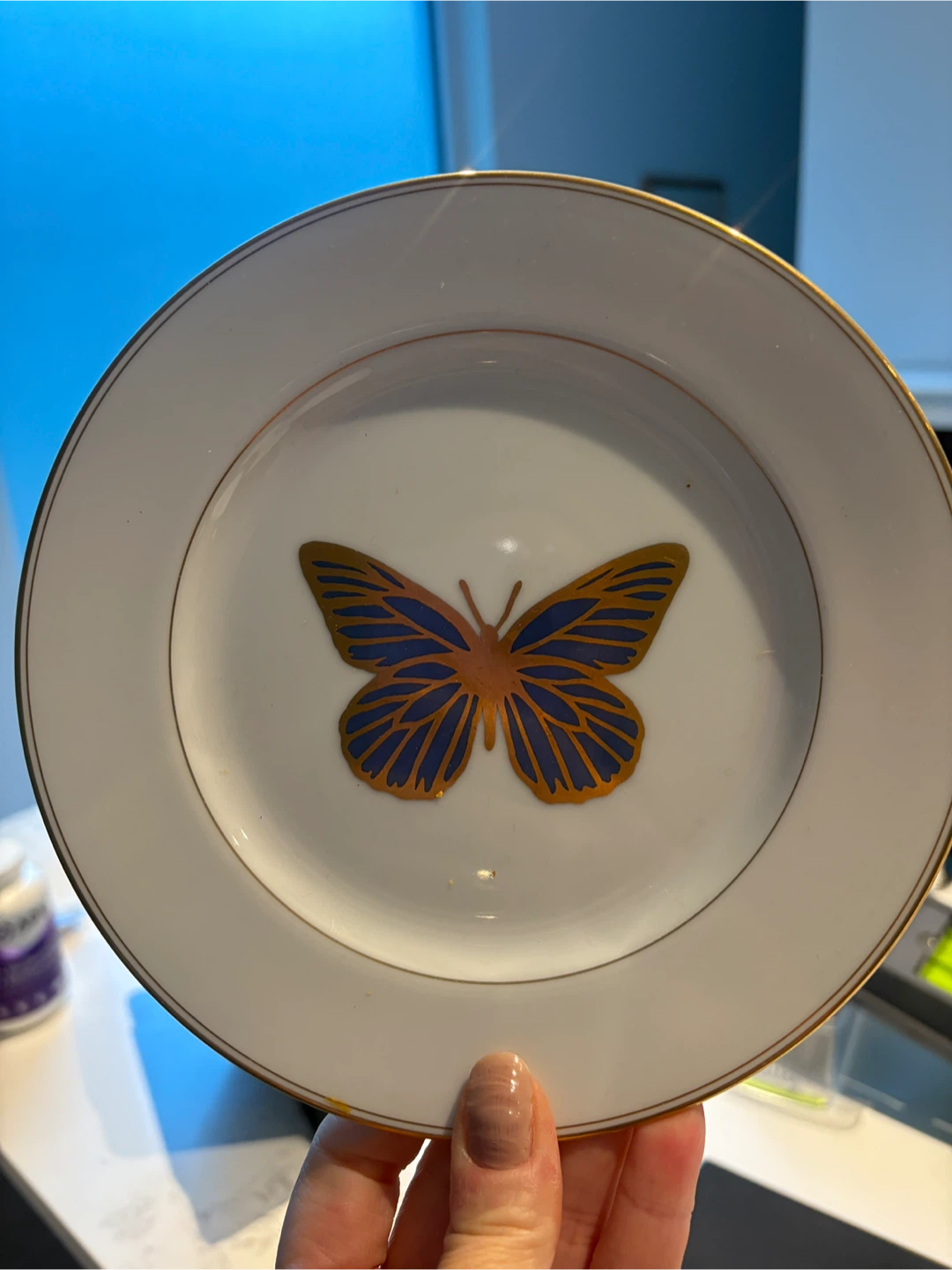 “Golden Butterfly" Plate