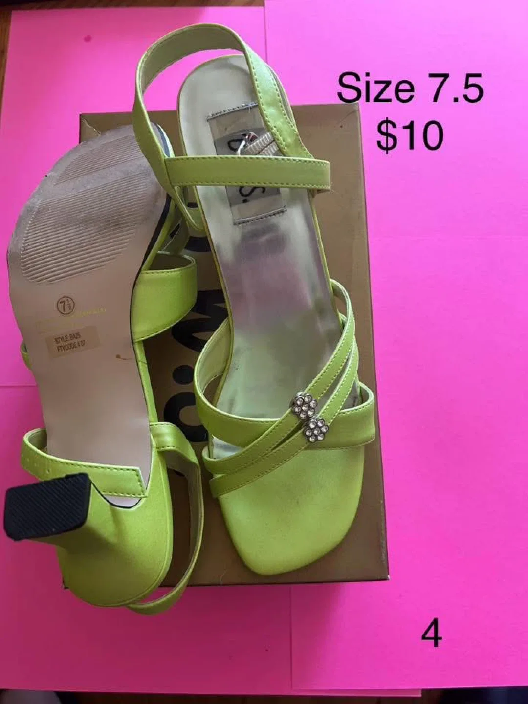 Lime Green Heels - Size 7.5 thumbnail