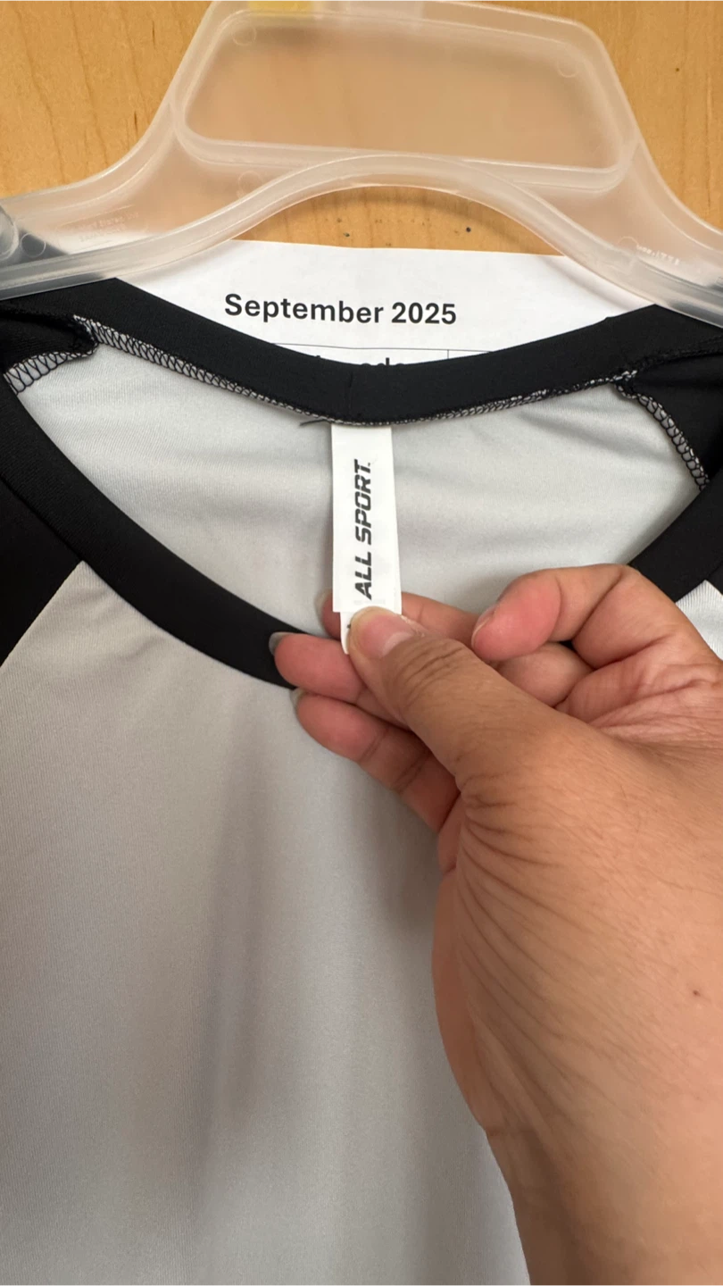 All Sport Black and White Baseball Tee - Size L - photo 3