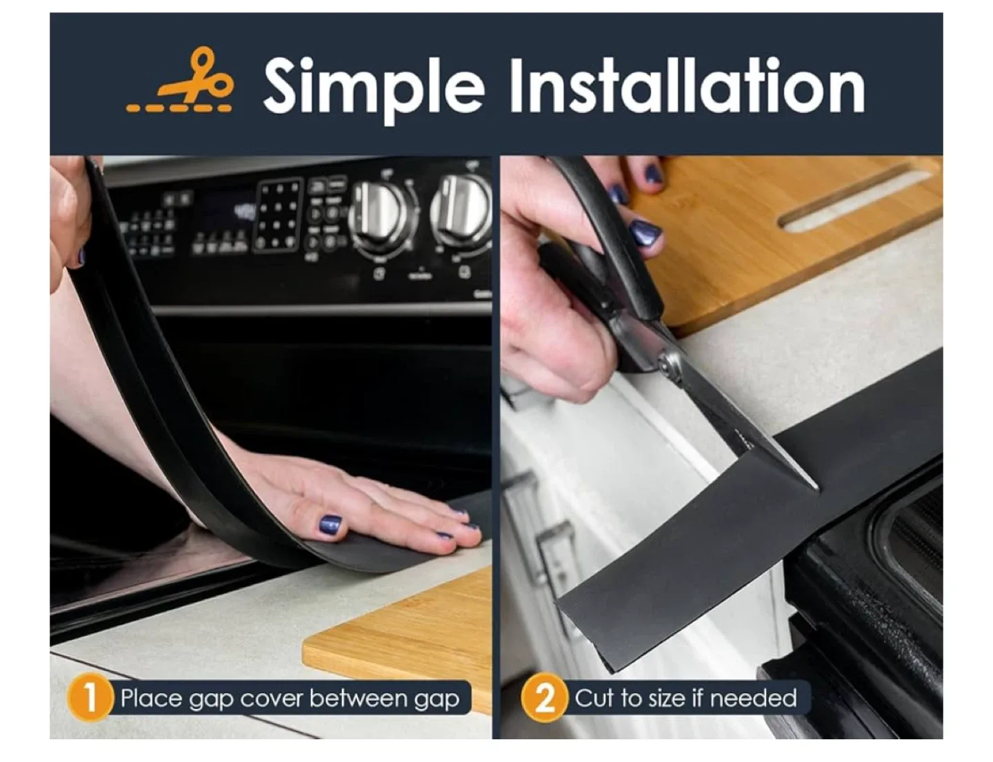 Linda's Essentials Stove Counter Gap Cover - 2 Pack image indicator(2)