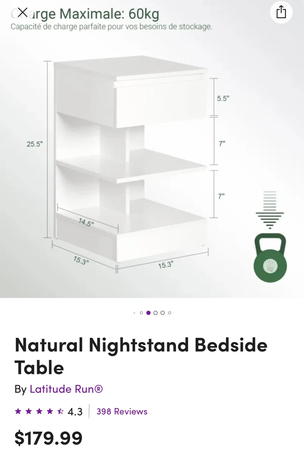 Latitude Run Nightstand Bedside Table image indicator(2)