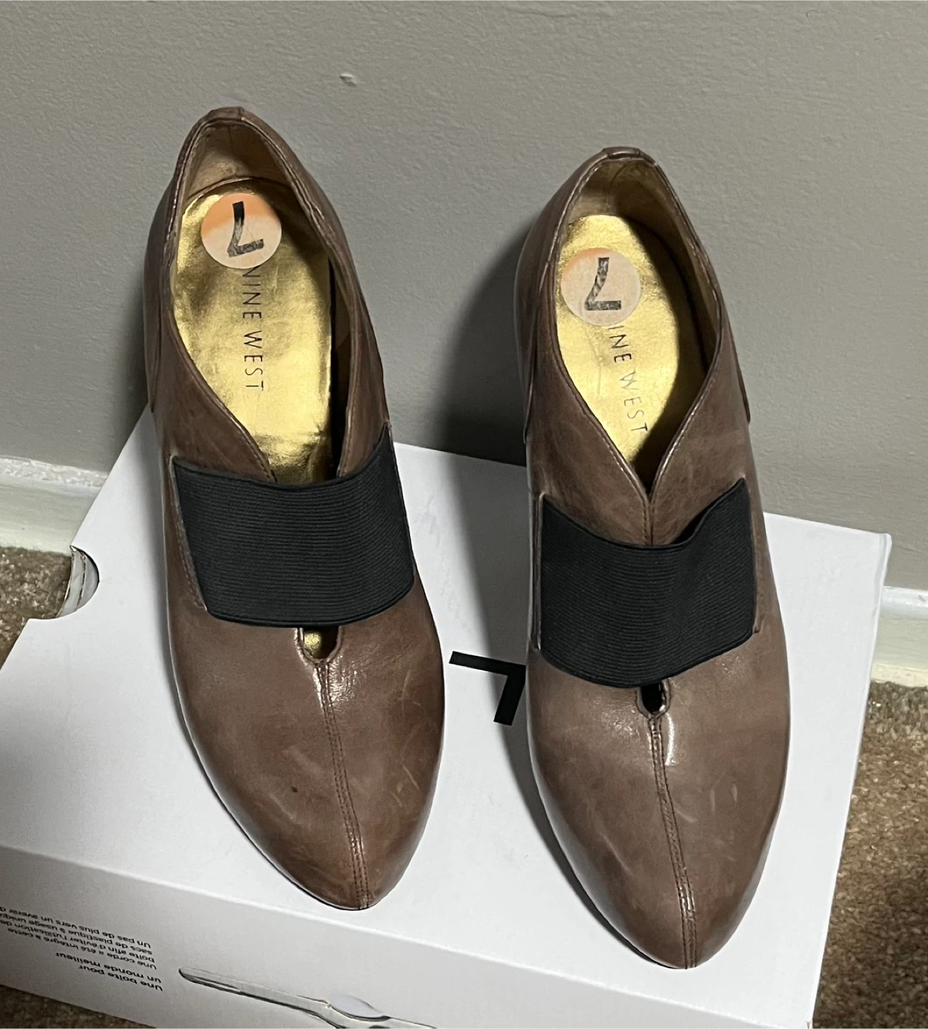 Nine West Brown Leather Heels - Size 7 - photo 3