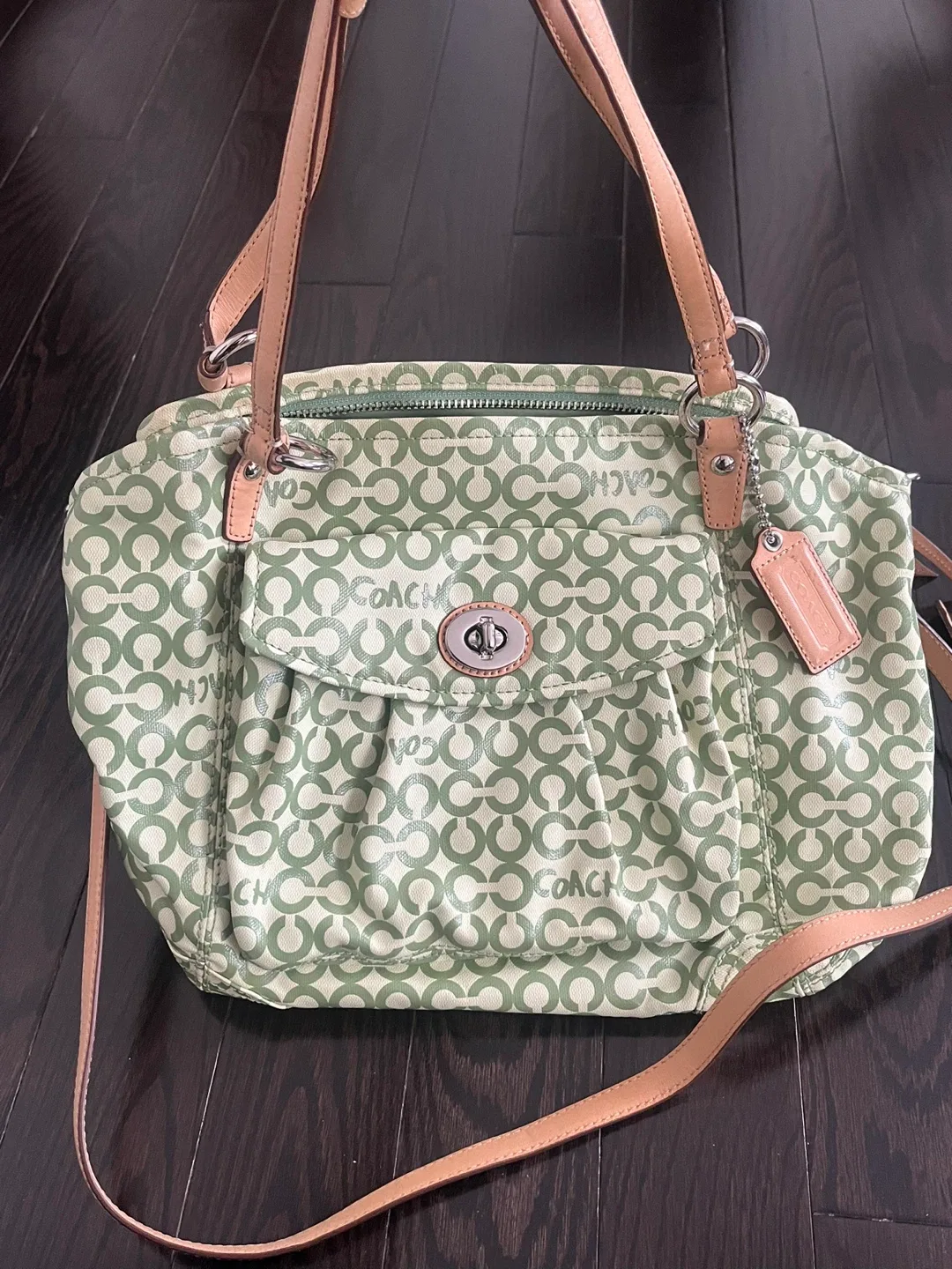Coach Vintage Green Shoulder Bag thumbnail