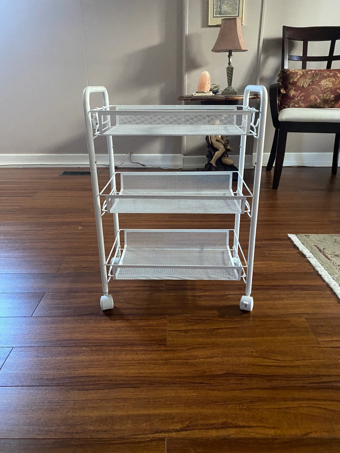 White Rolling Cart