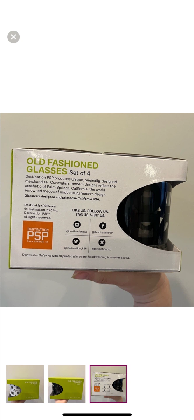 Destination PSP Old Fashioned Glasses - Set of 4 - photo 2