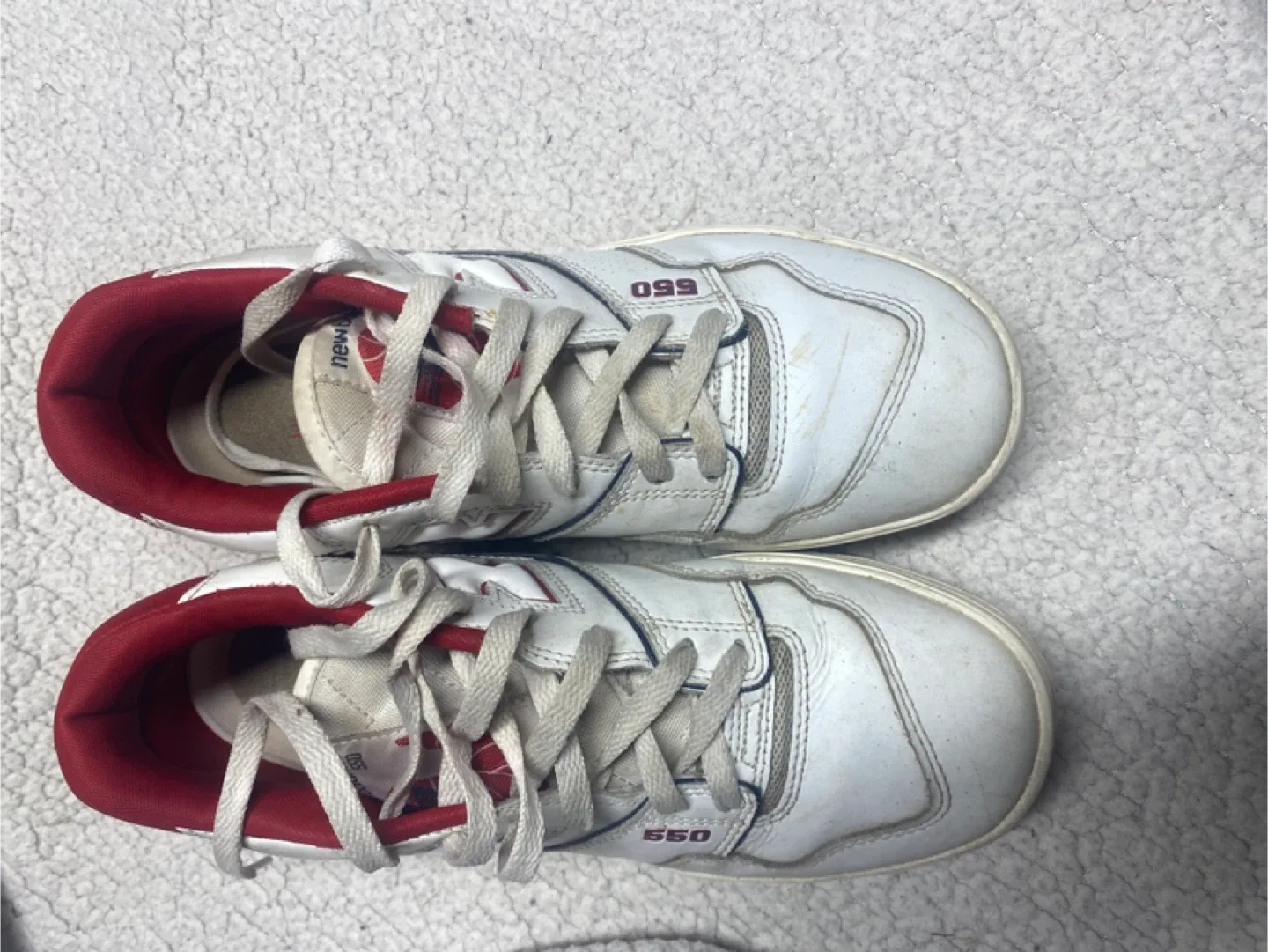 New Balance 550 White/Red, Size 9 US image indicator(2)