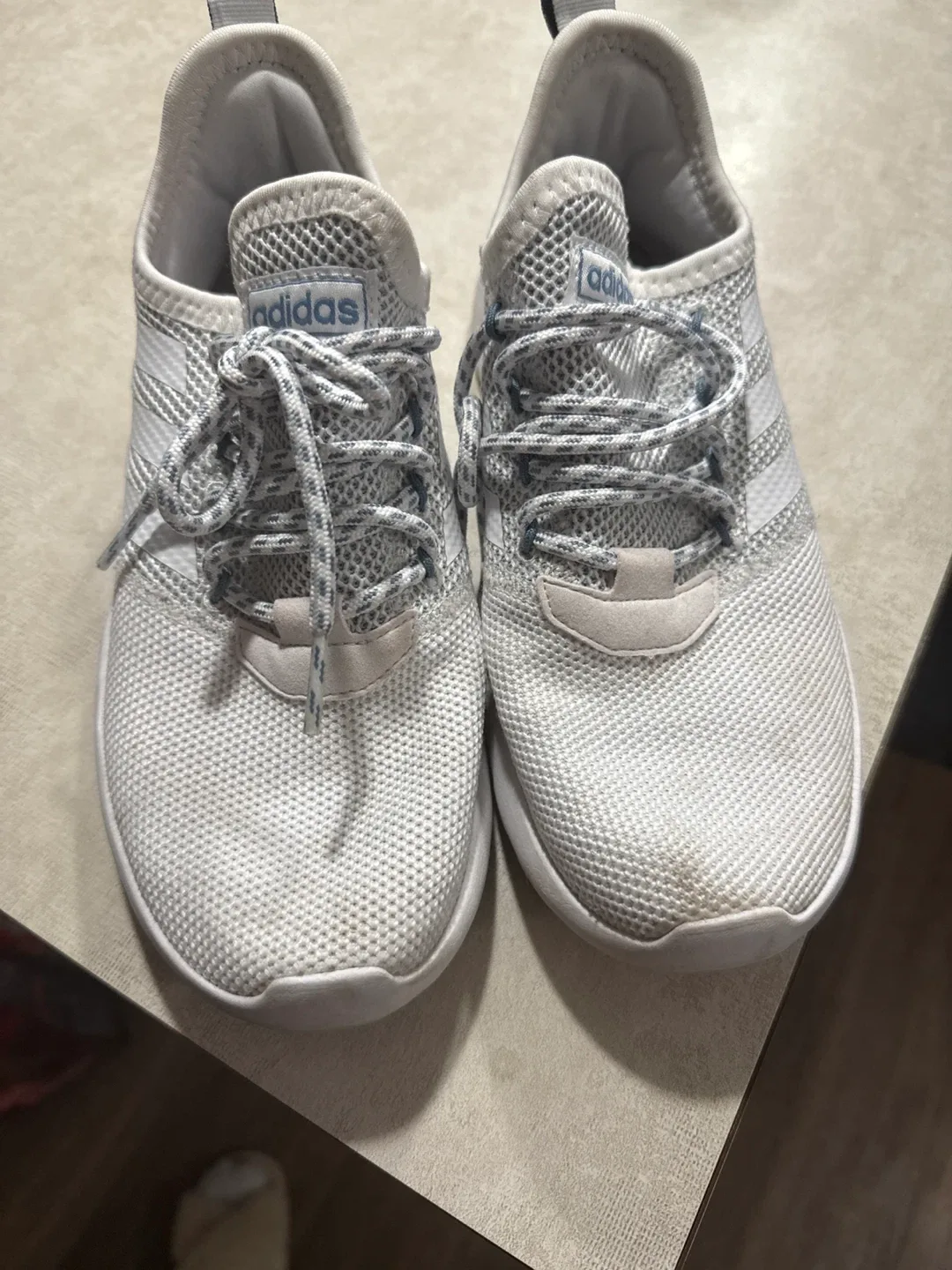 Adidas Cloudfoam White Sneakers - Size 7.5