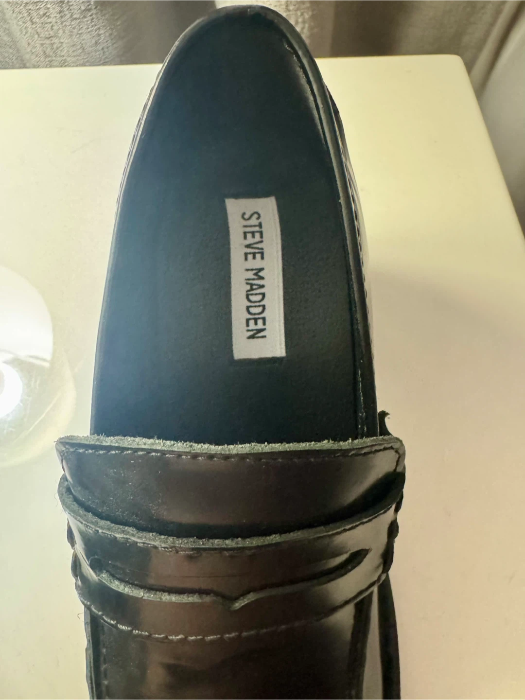 Steve Madden Black Leather Heeled Loafers - photo 2