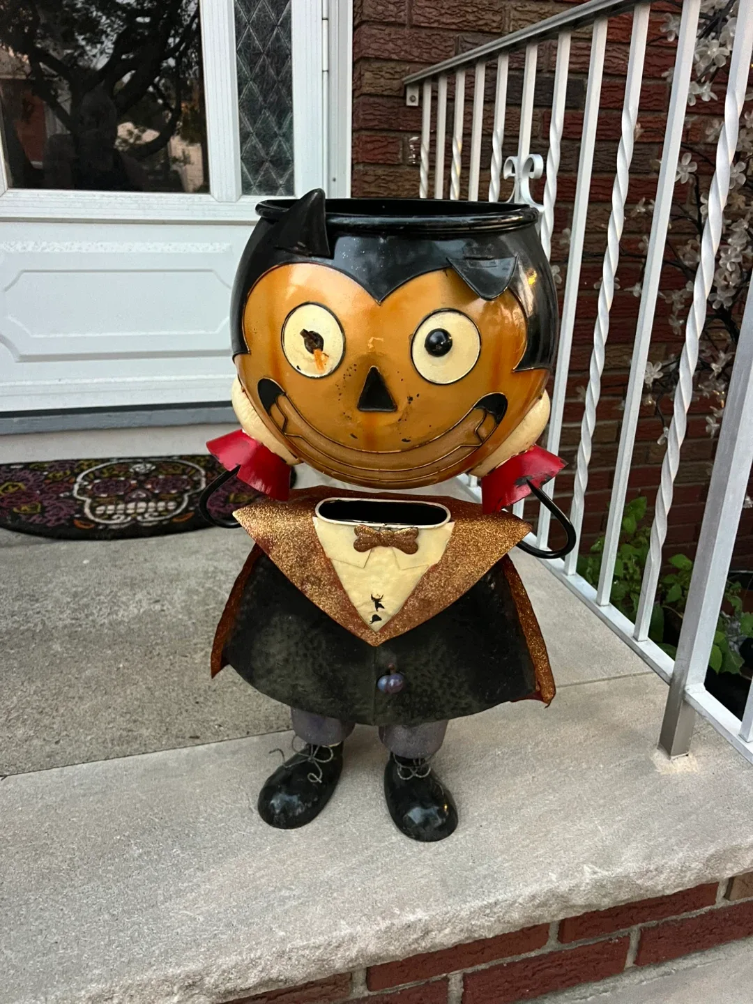 Vintage Halloween Candy Bucket Decoration