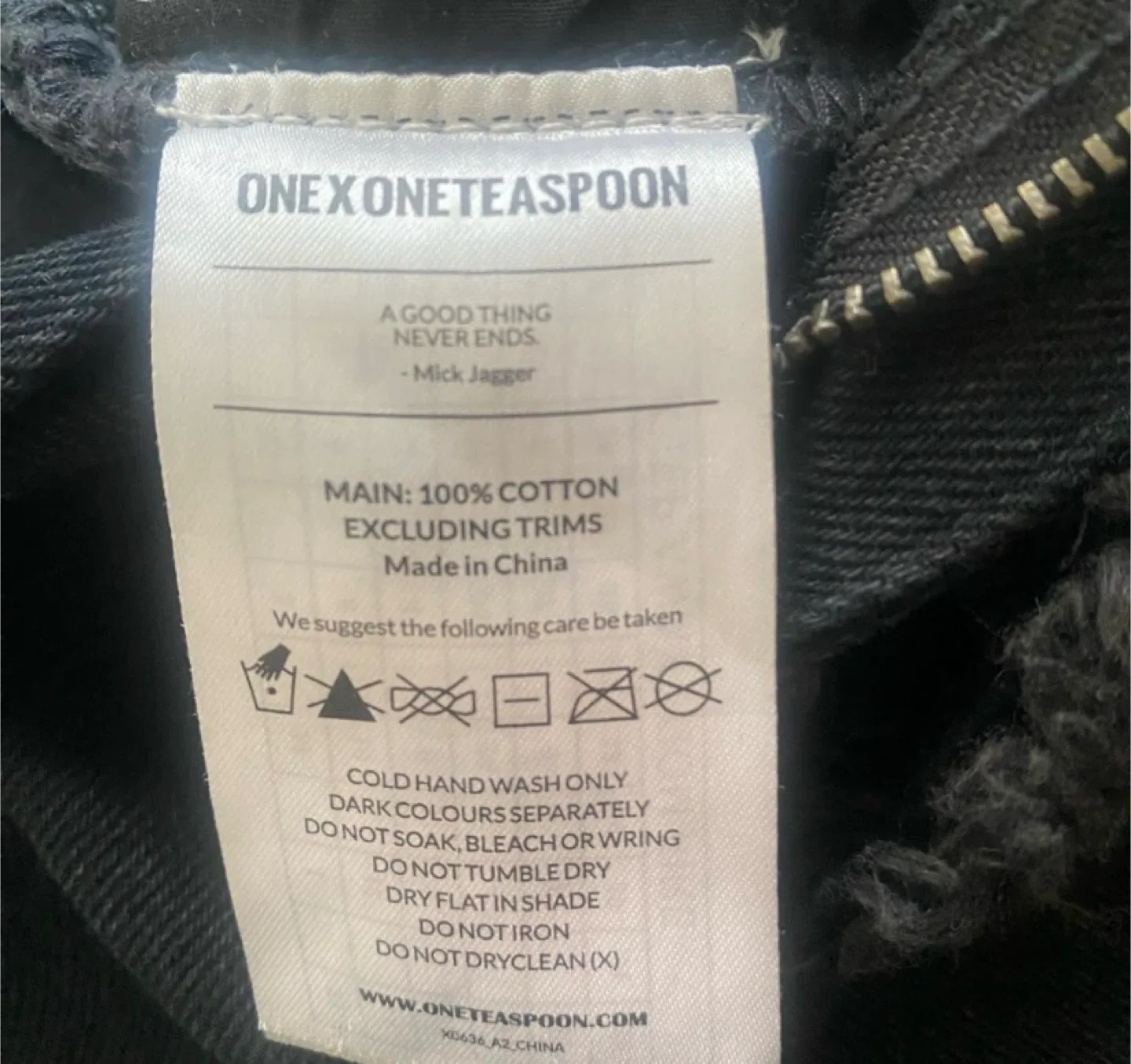 One Teaspoon Black Jeans Size 26 image indicator(3)