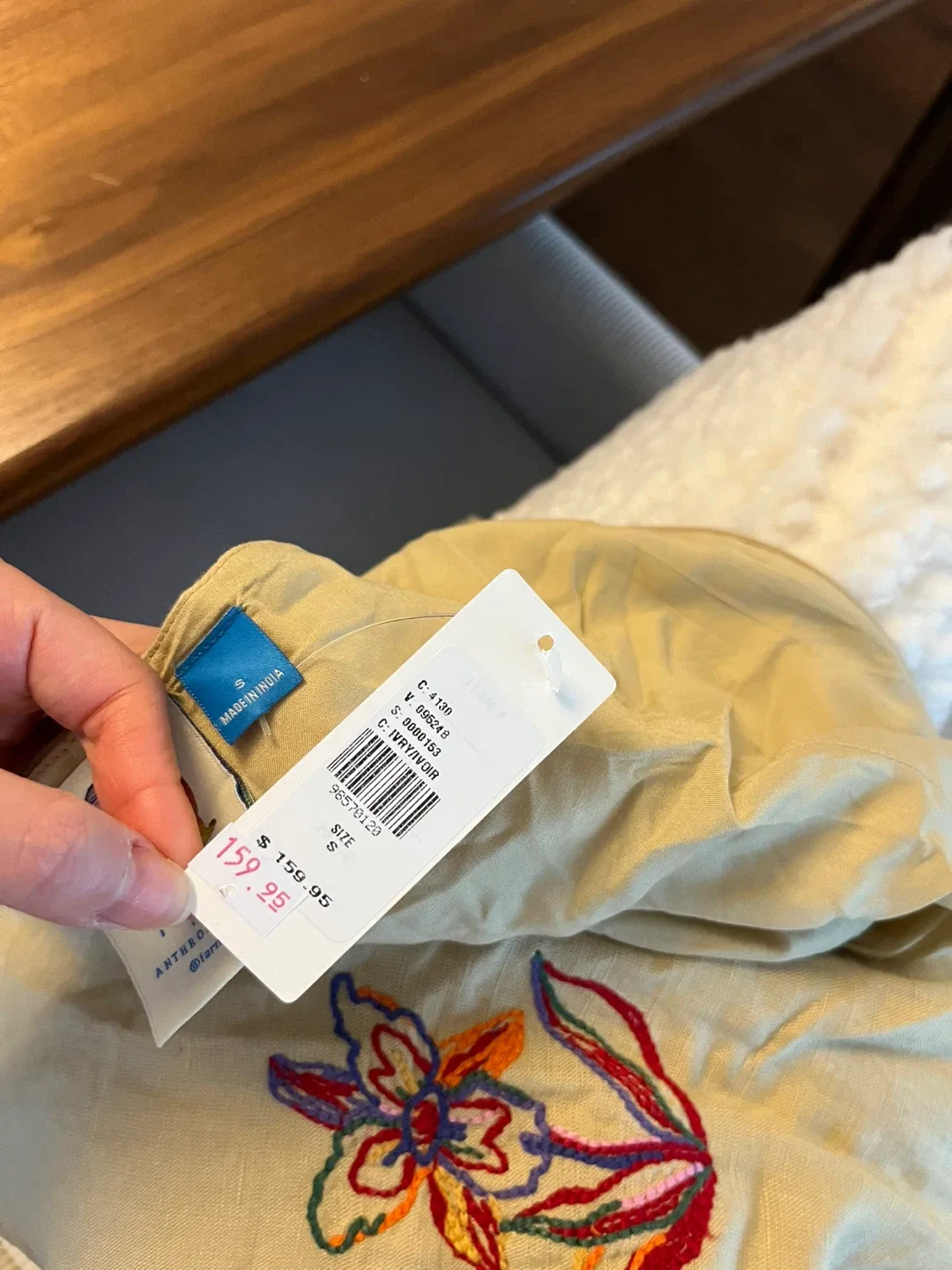 BNWT Farm Rio Embroidered Linen Blend Dress S image indicator(3)