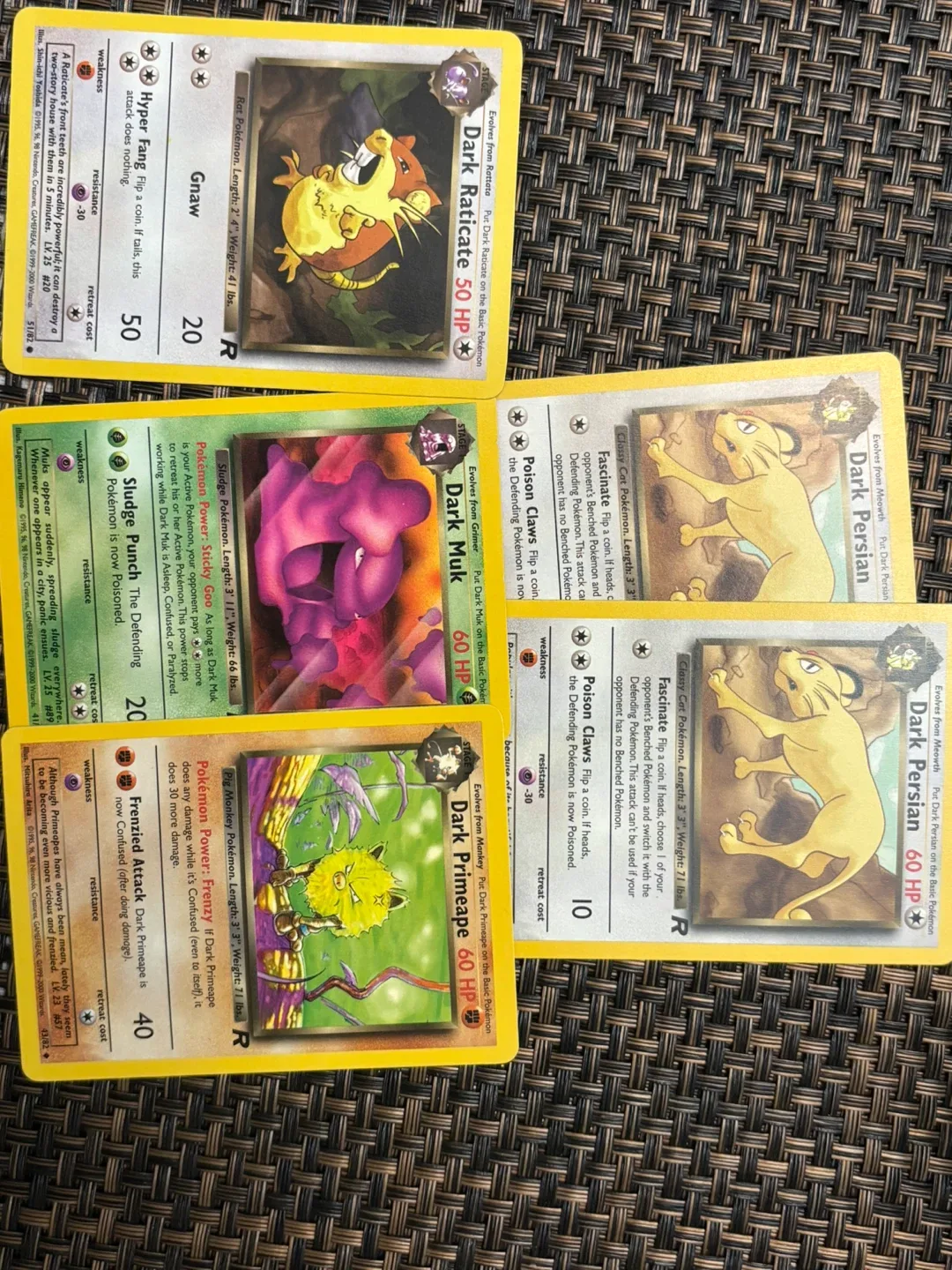 Set of Dark Pokemon vintage cards thumbnail