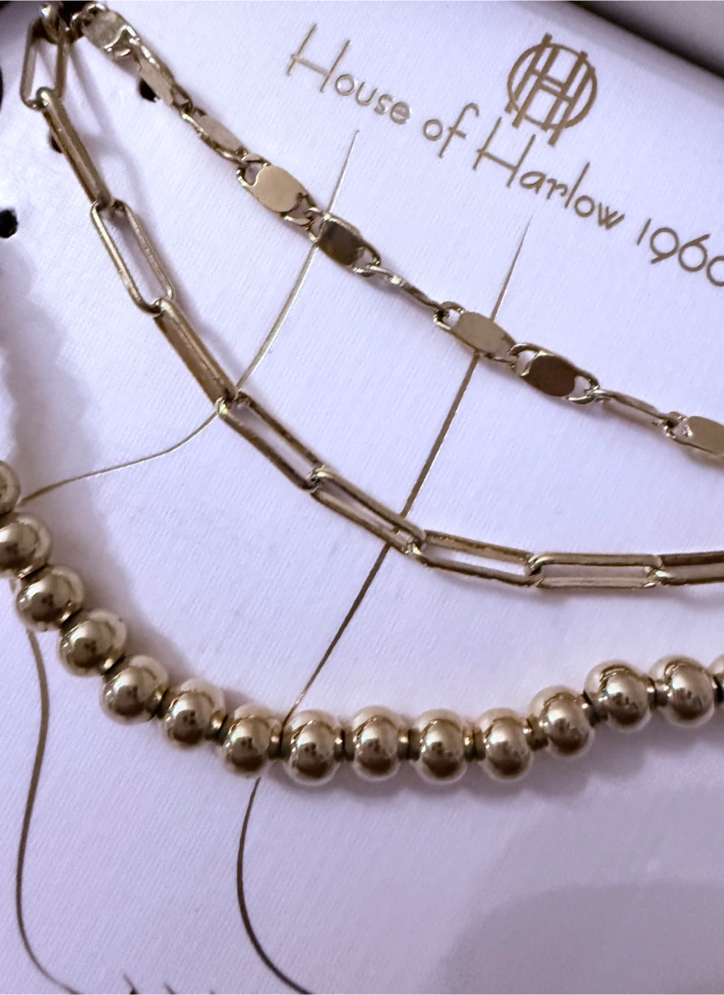 House of Harlow 1960 Set of 3 Anklets - New in Box! - photo 2