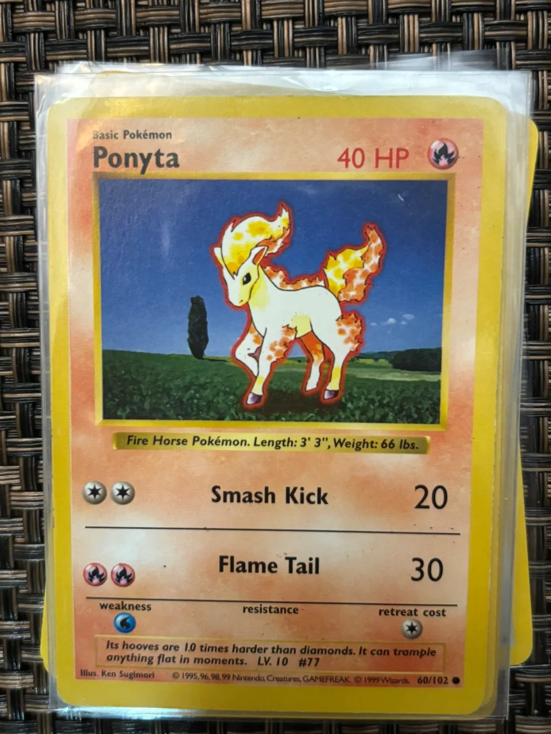 Shadowless Ponyta vintage Pokemon card thumbnail