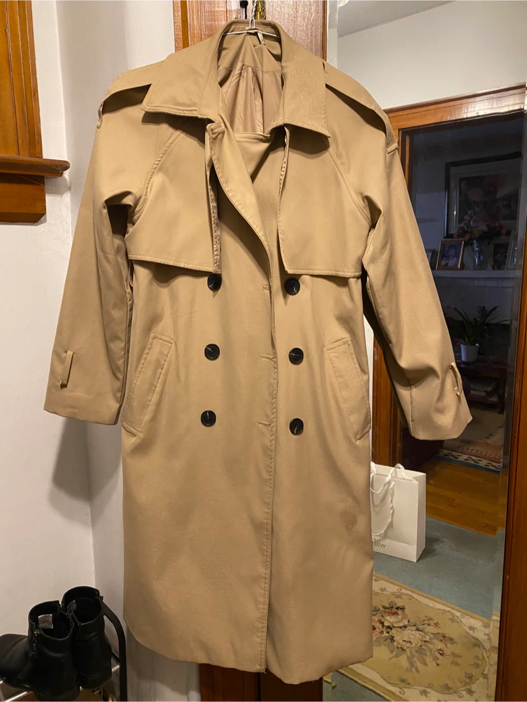 Classic beige trench coat