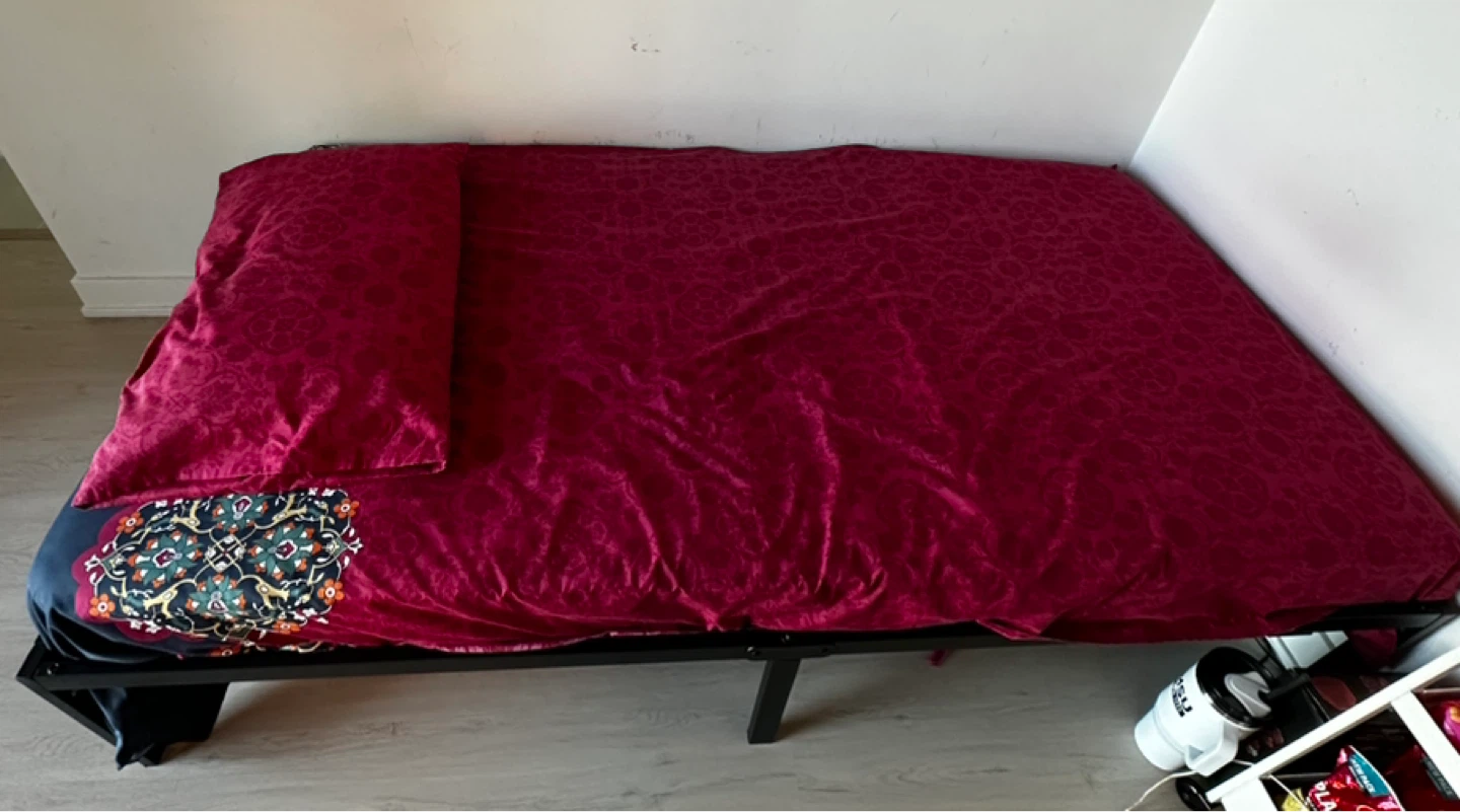 Twin Bed Frame and mattress