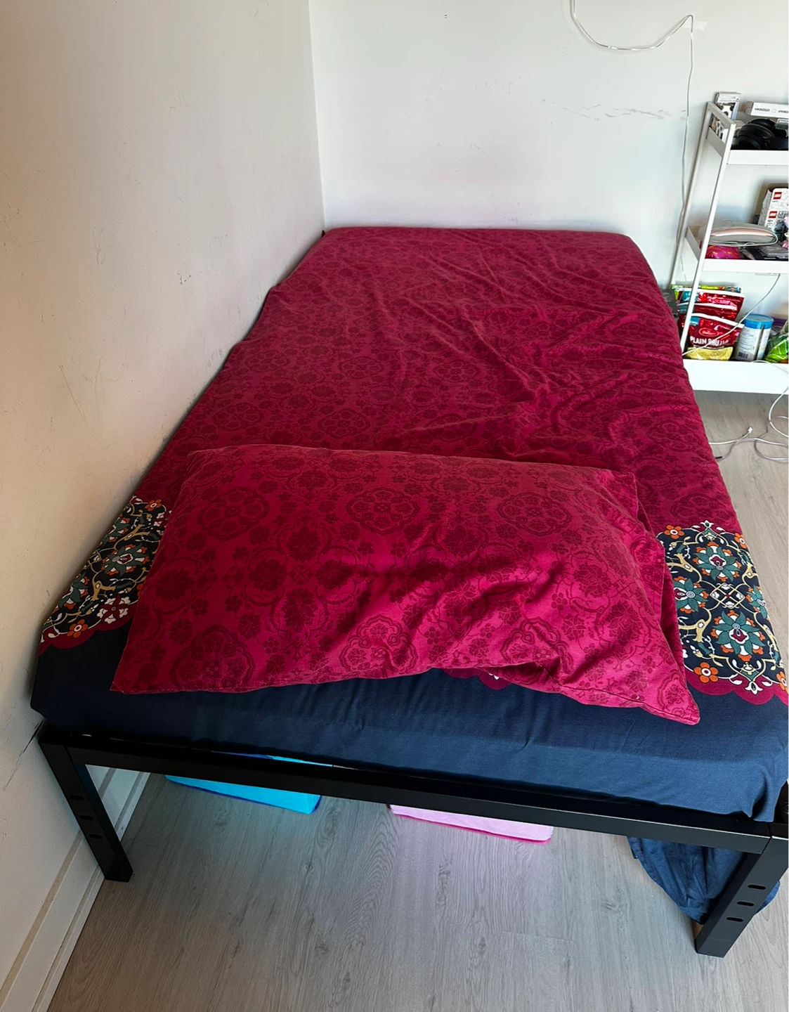 Twin Bed Frame and mattress - photo 2