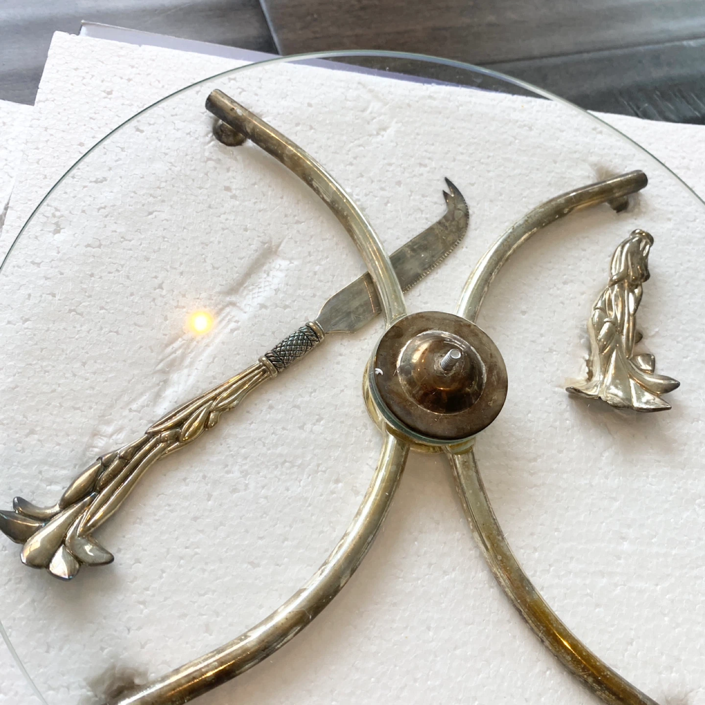 Studio Nova Metal Footed 12" Glass Cheese Platter - photo 5
