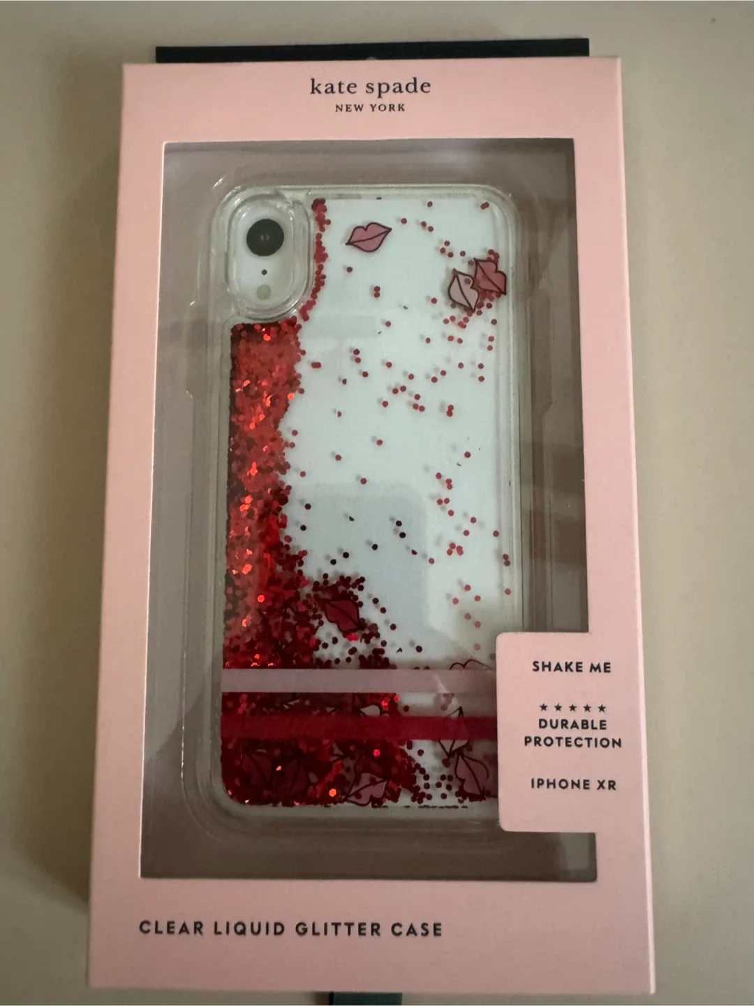 New Kate Spade iPhone XR Clear Liquid Glitter Case thumbnail