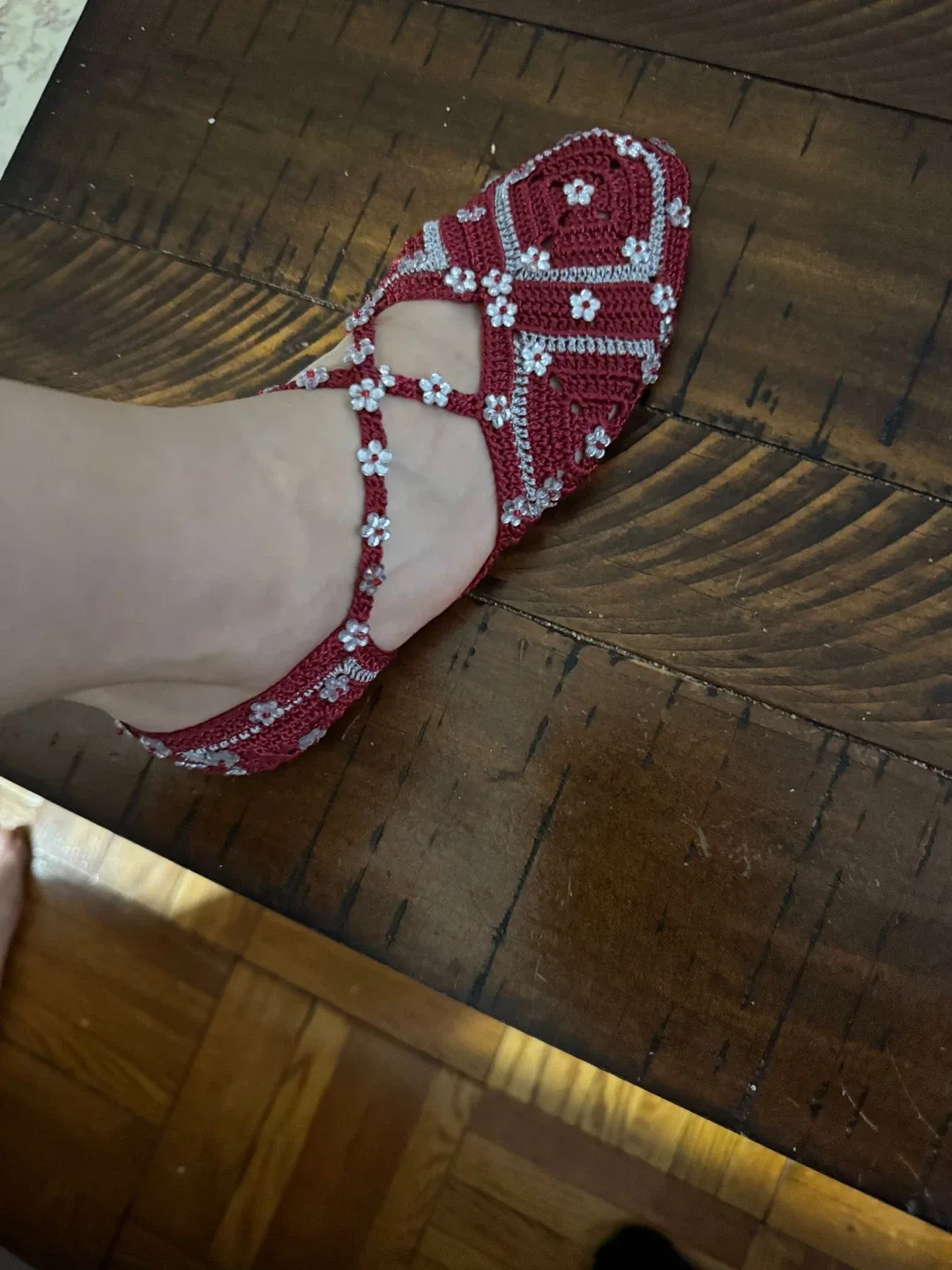 Handmade Crocheted Slippers - Size 7-8 image indicator(3)