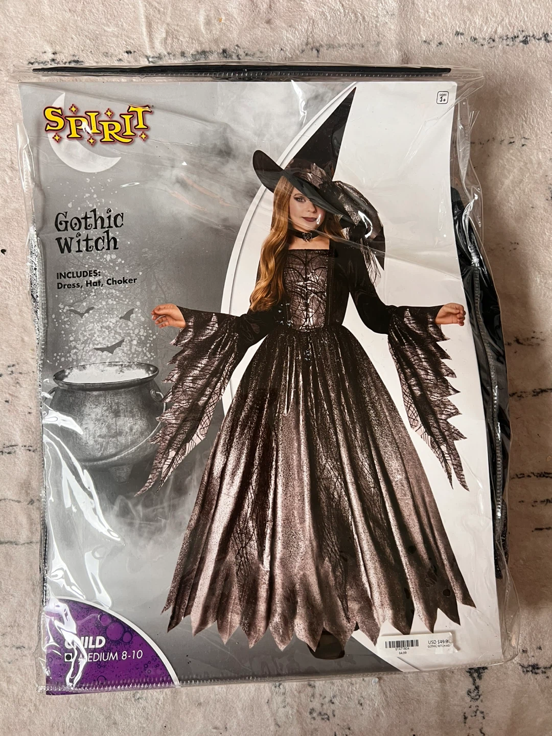 Spirit Halloween Gothic Witch Costume - Child Medium (8-10)