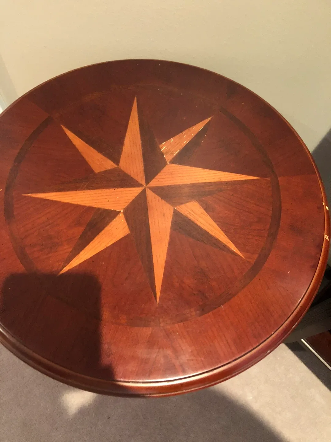 Round Wooden Accent Table image indicator(2)