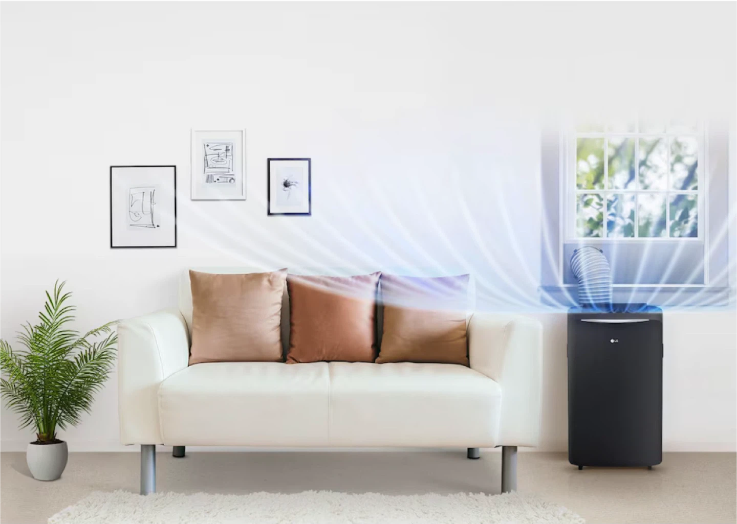 LG Black Portable Air Conditioner 12,000 BTU (10,000 DOE) - photo 3