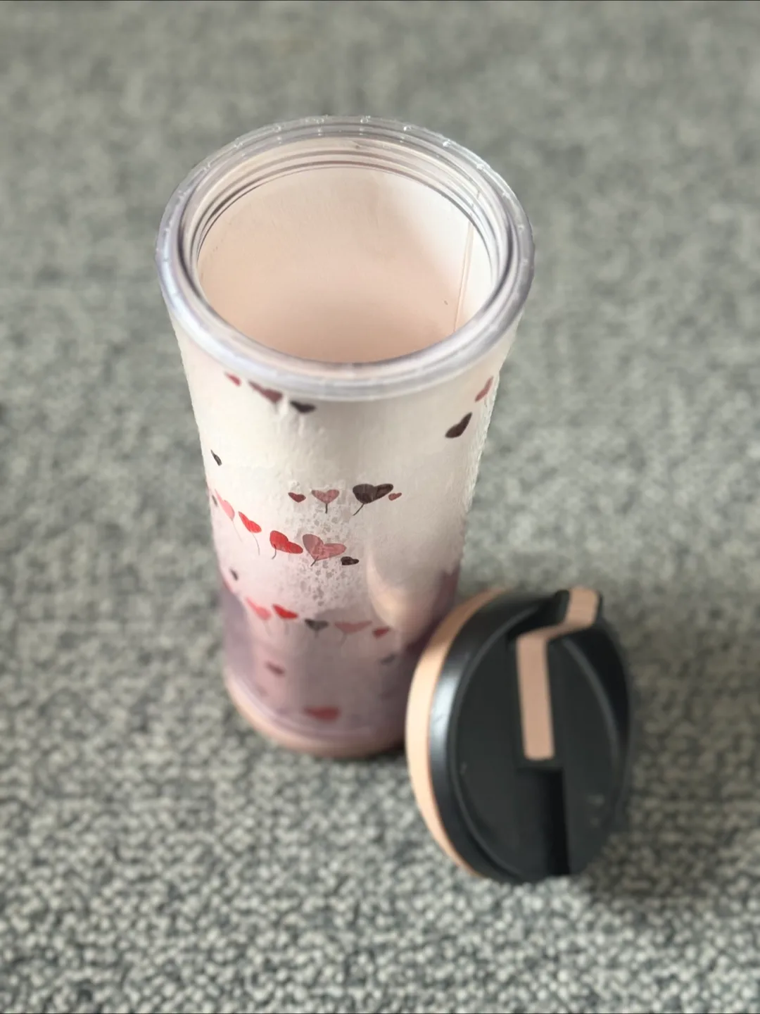 Starbucks Tumbler with Hearts thumbnail