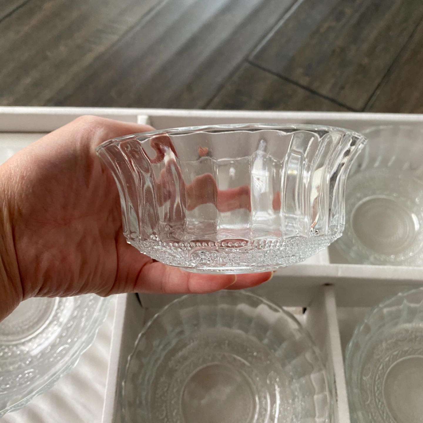 Vintage KIG 5 Piece Glass Bowl Set - photo 4