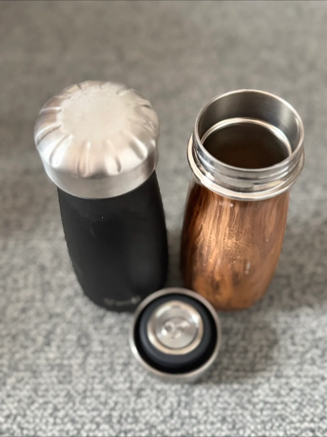 S'well Water Bottles - Black & Woodgrain thumbnail