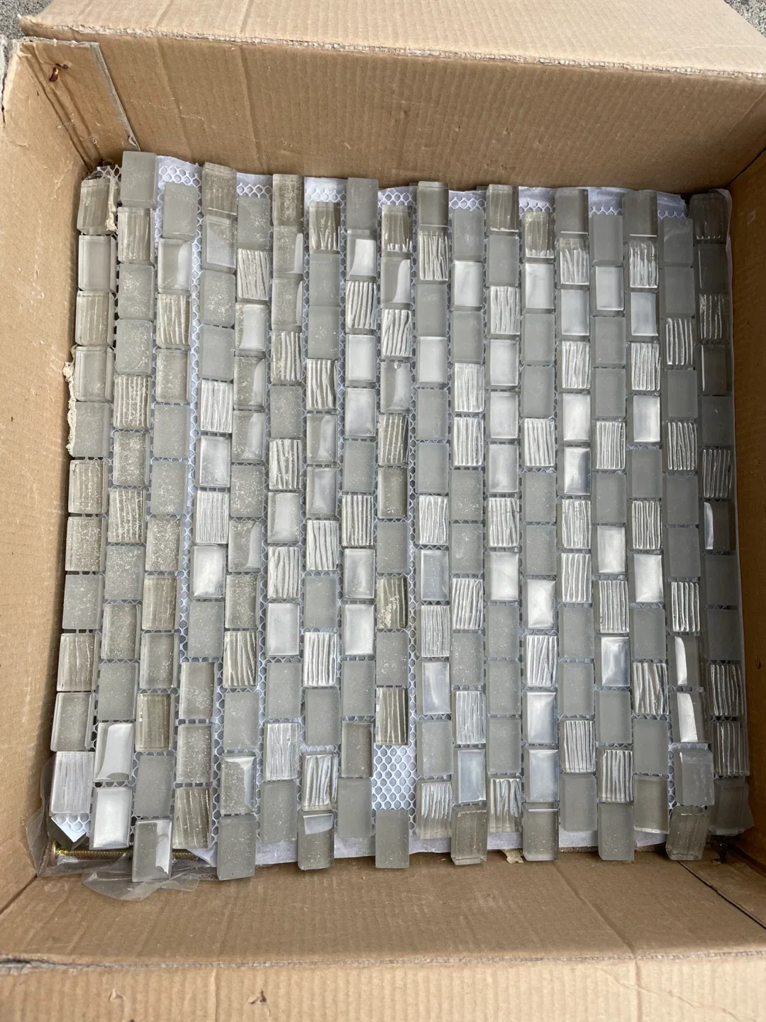 Glass Mosaic Tiles & White Tiles