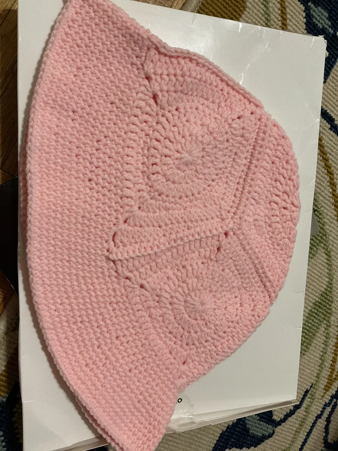 Pink Knit Bucket Hat - New thumbnail