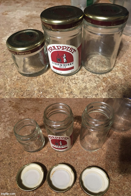 LOT OF 17 Vintage Glass Jars - Taster's Choice, Trappist, Skippy - photo 4