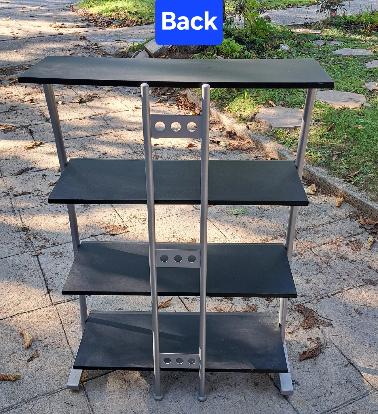 Black 4-Shelf Shelving Unit (Metal Frame) image indicator(2)