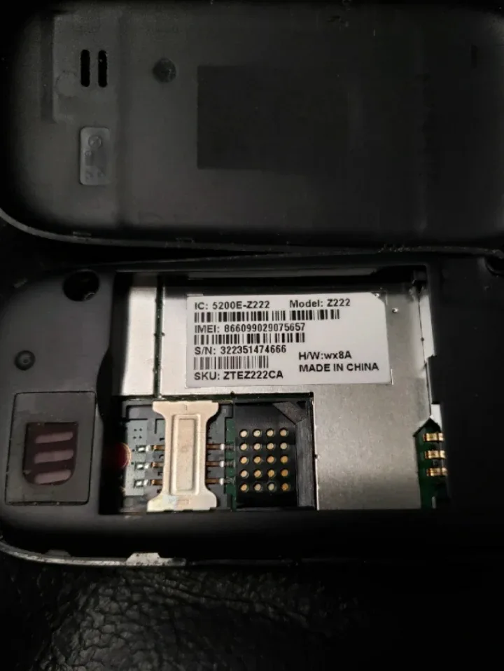 ZTE Flip Phone model Z222 image indicator(6)