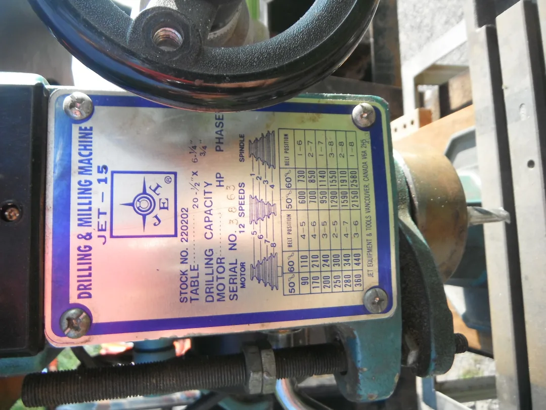 JET-15 (Busybee/ Craftex) Milling Machine image indicator(2)