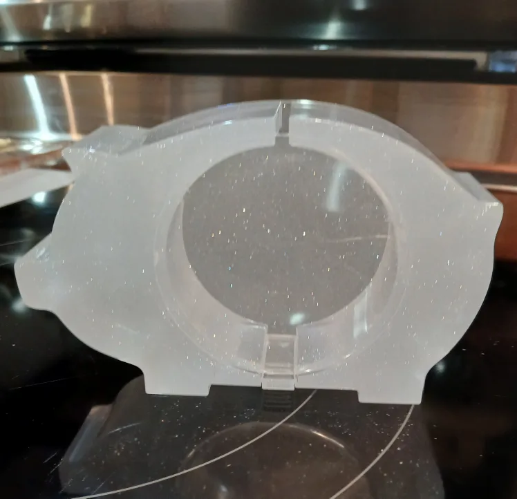 Resin piggy bank.  Made by Cheryl thumbnail
