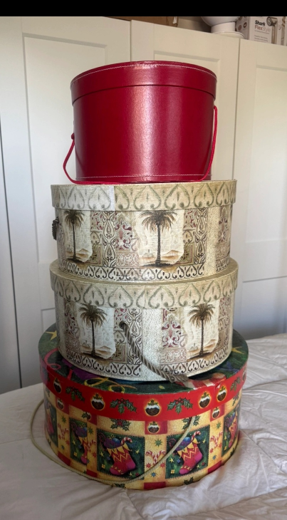 Set of 4 Decorative Round Storage Boxes - photo 2