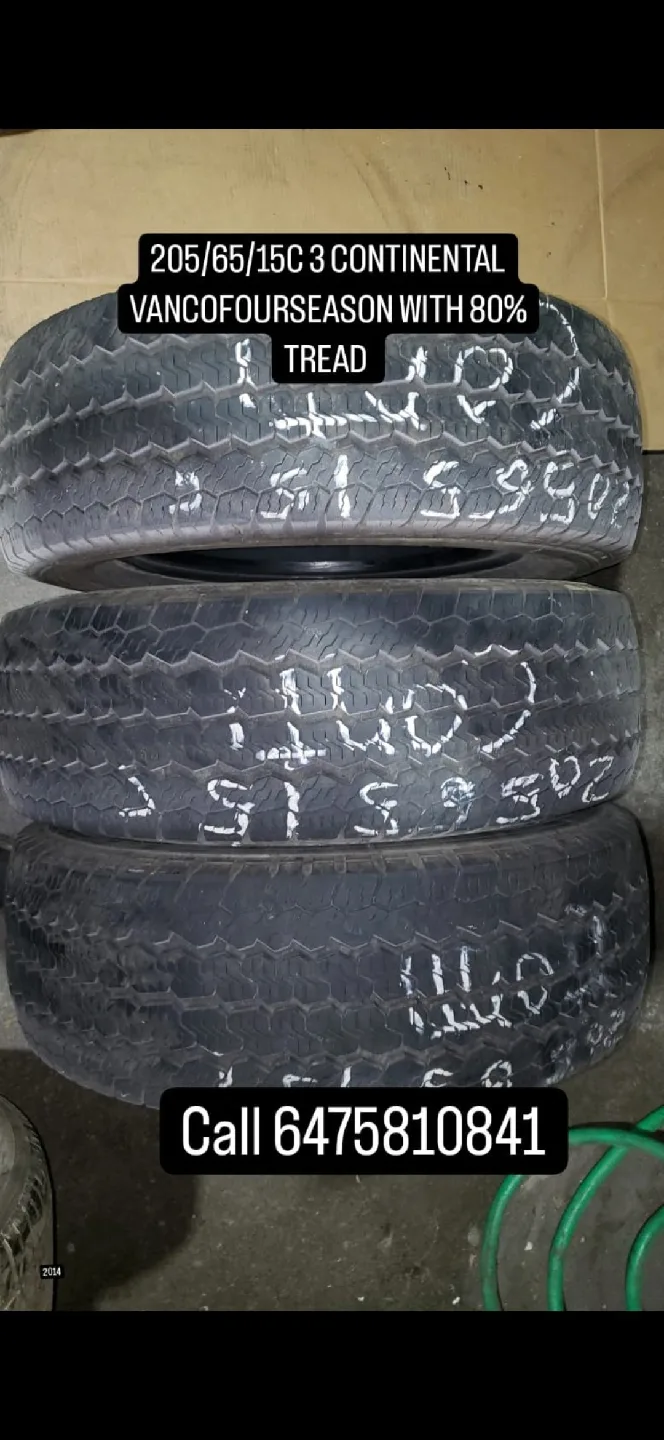 Continental VancoFourSeason Tires 205/65/15C - 80% Tread thumbnail