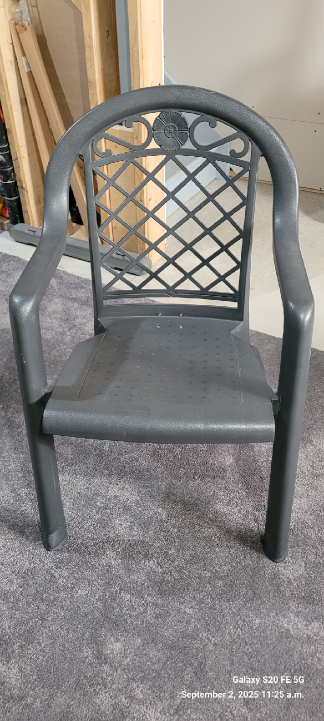 (4) Outdoor Patio Chair - Dark Grey - photo 2