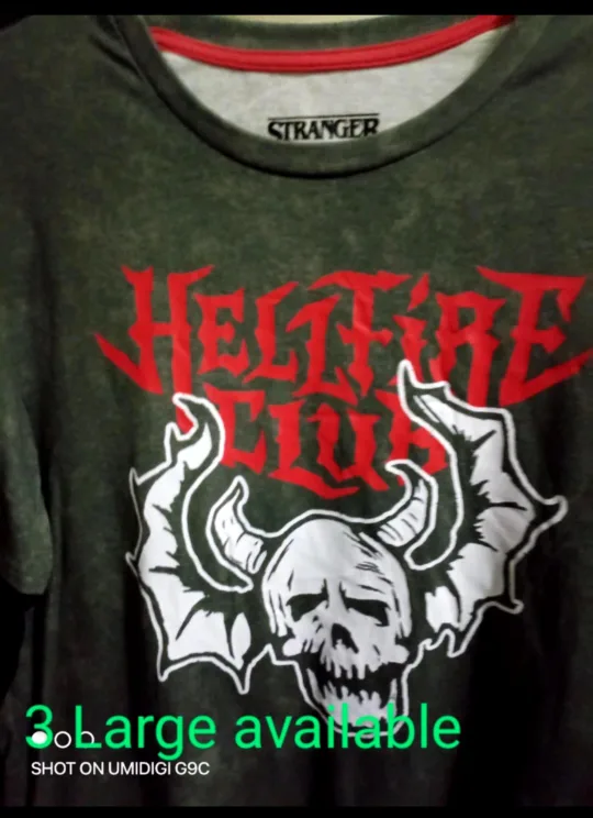 Stranger Things Helfire Club T-Shirt - Size Large thumbnail