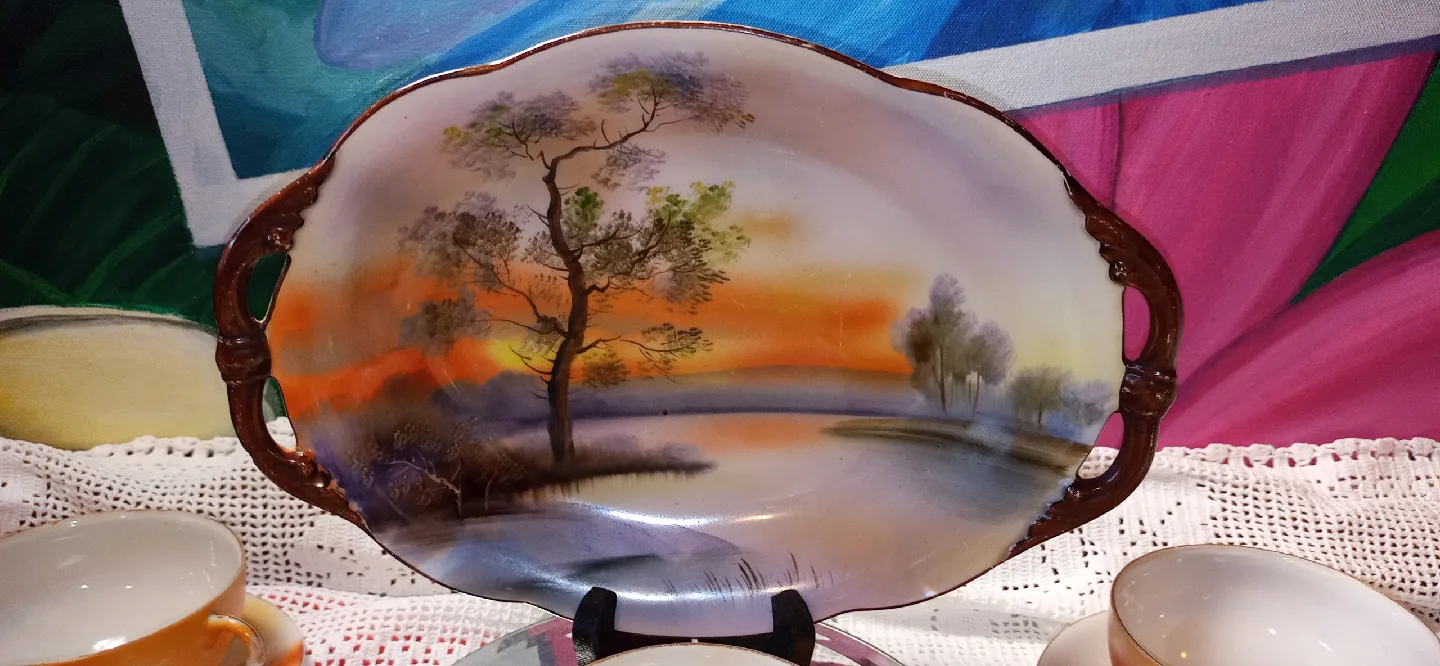 Vintage Noritake Hand Painted Japan Tea Set image indicator(2)