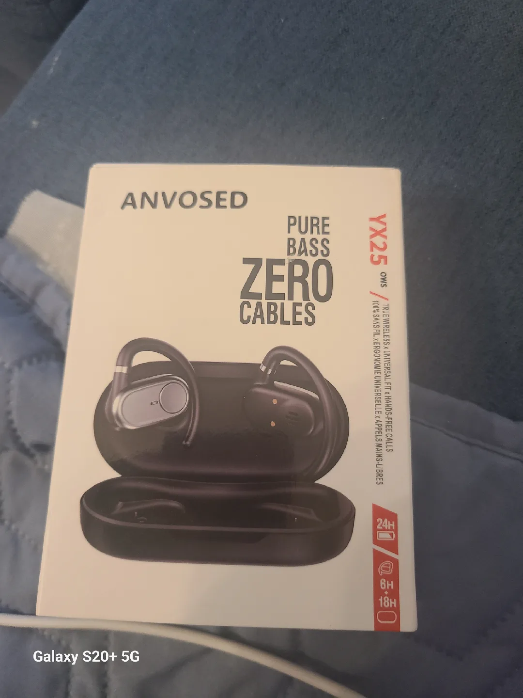 ANVOSED YX25 OWS Pure Bass Zero Cables Earbuds - New! thumbnail