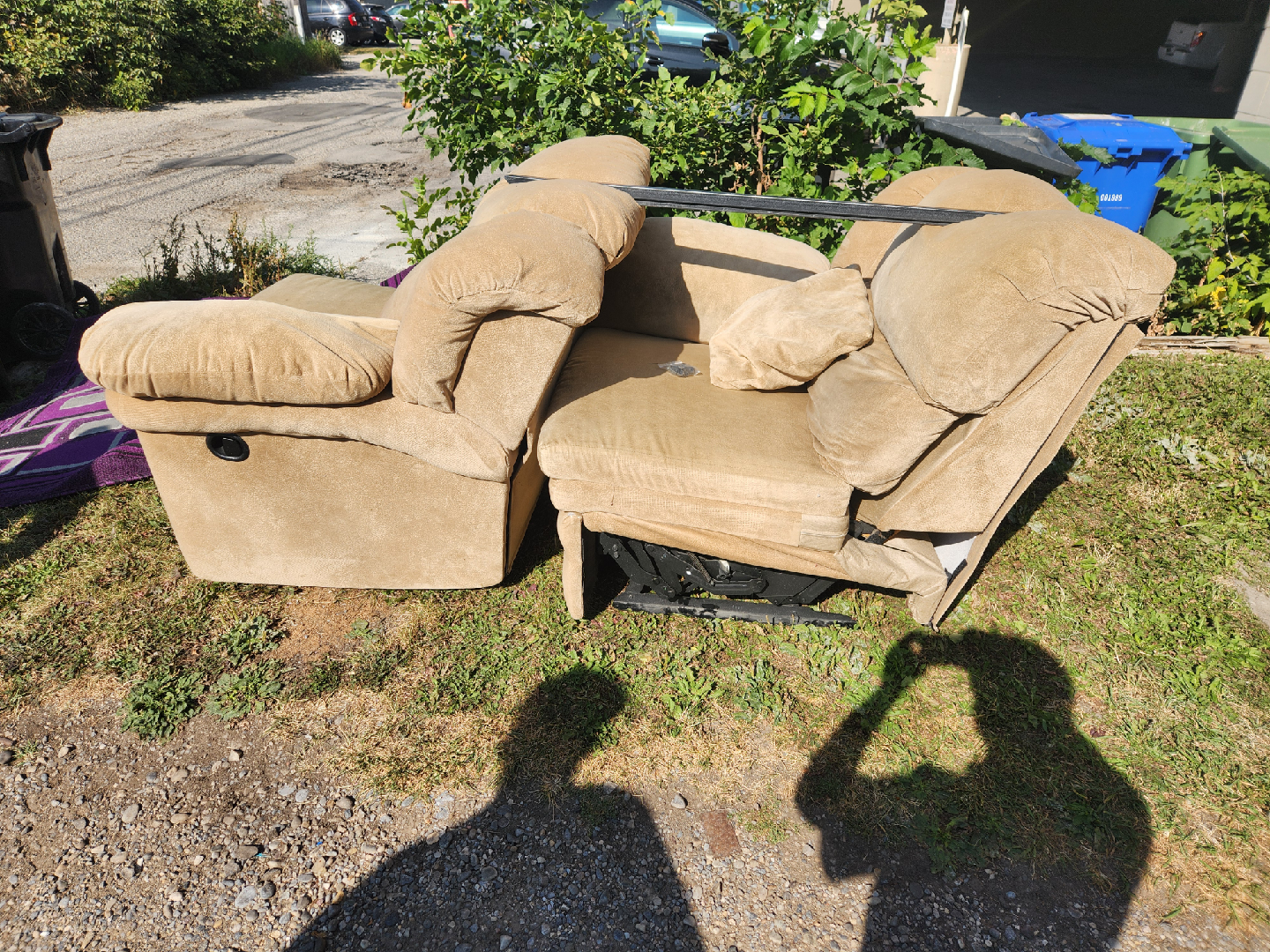 Free Reclining Loveseat with Extra Carpet