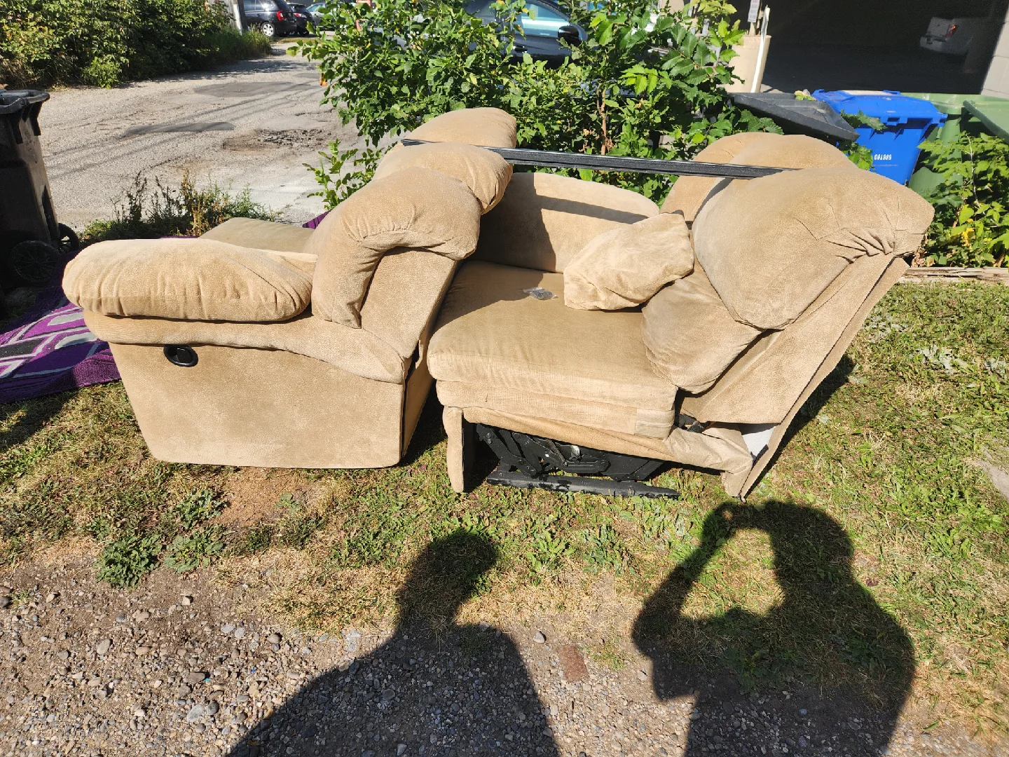 Free Reclining Loveseat with Extra Carpet