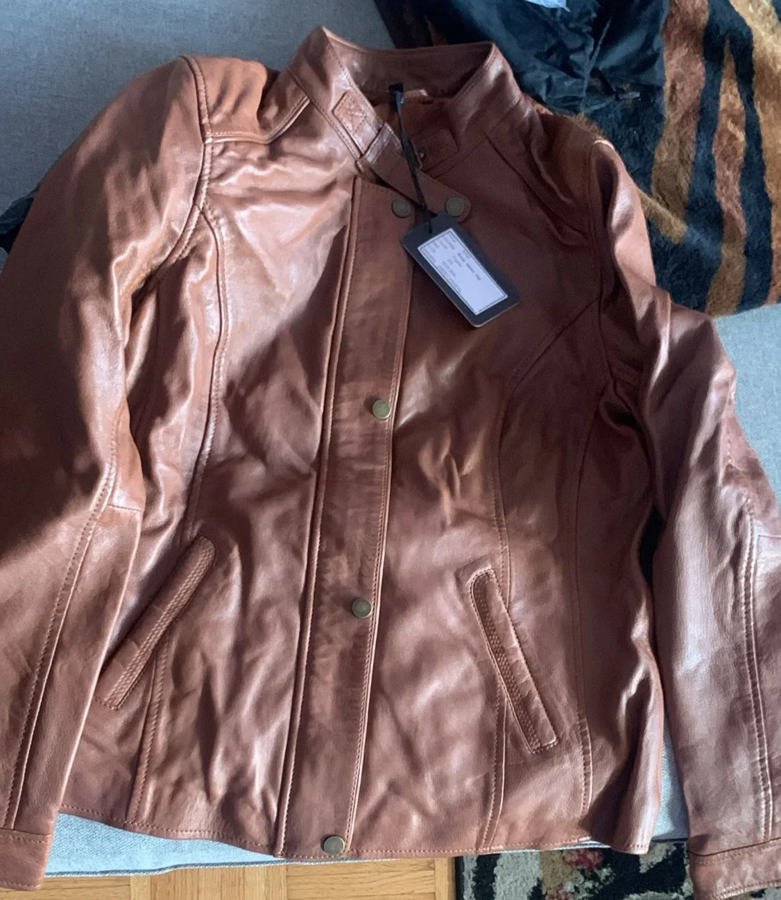 HIDES Brown Leather Jacket image indicator(6)