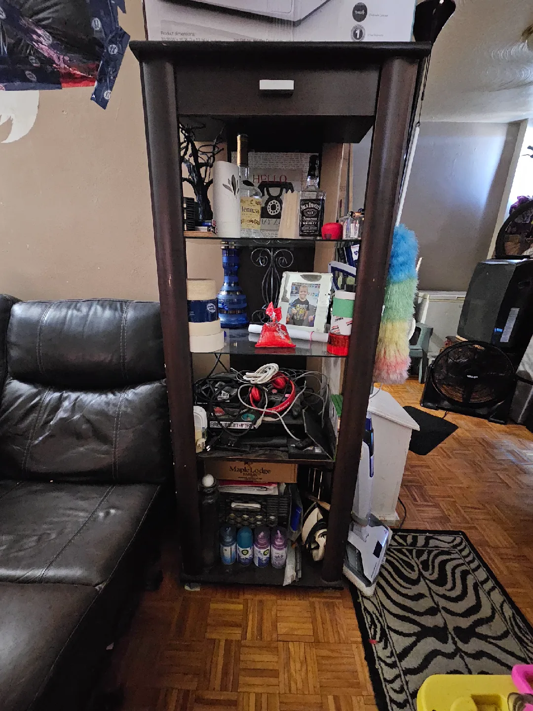 Dark Wood Open Display Shelf thumbnail
