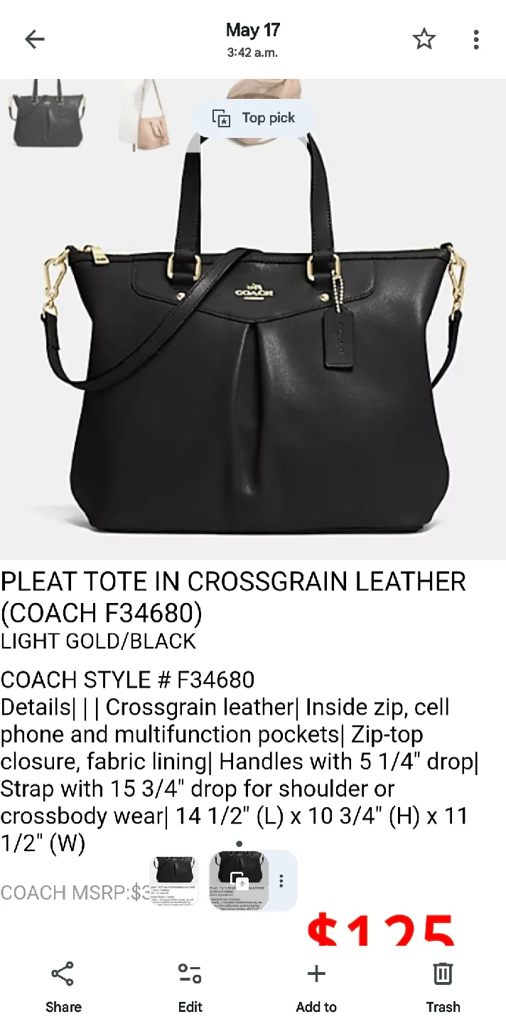 ***COACH ~PURSE *** thumbnail